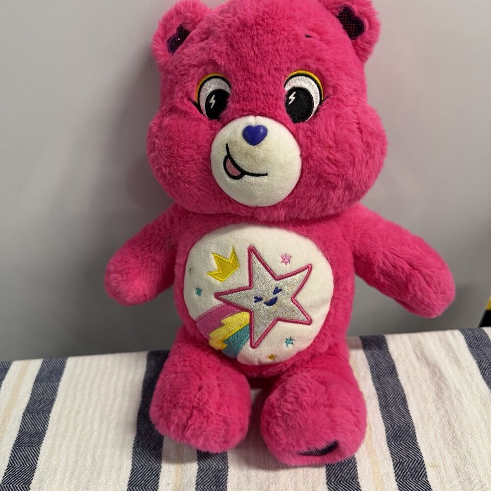 Basic Fun Care Bears Dream Bright Bear 14" Medium Plush Toy - Purple/Blue